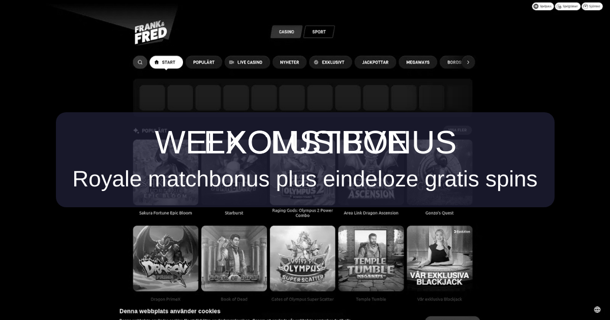 Frank & Fred Casino in Nederland: bonus en toegang